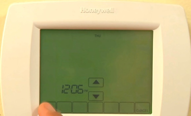 turn off schedule honeywell visionpro thermostat step 2