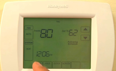 turn off schedule honeywell visionpro thermostat step 3