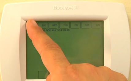 turn off schedule honeywell visionpro thermostat step 5