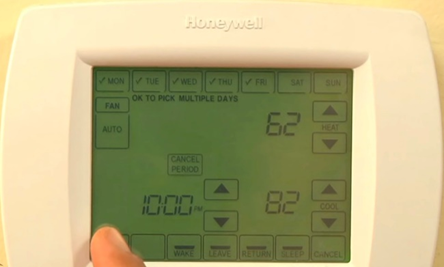 turn off schedule honeywell visionpro thermostat step 9
